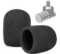 ChromLives Windscreen for Rode Podmic, 2Pack Microphone Pop Filter Foam Cover Compatible with Rode Podmic, Procaster, Podcaster, NT1, NT-USB, Mic Cover Replacement for Noise Reduction, Black