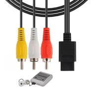 Chromovax AV Cable for Classic Consoles - Compatible with Nintendo 64, GameCube, and Super Nintendo with RCA Audio and Video Outputs - Retro Gaming Accessory for Modern TVs