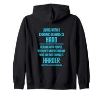 Chronic Fatigue Awareness - Living With ME/CFS Zip Hoodie