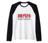 Chronic Fatigue: ME/CFS Highway to Recovery Long Covid - Red Raglan Baseball Tee