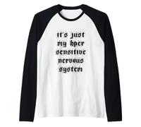 Chronic Fatigue - ME/CFS - Hypersensitive Nervous System Raglan Baseball Tee