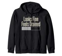 Chronic Fatigue ME CFS Invisible Illness Fatigue Awareness Zip Hoodie