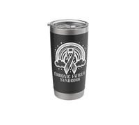 Chronic Fatigue Syndrome Rainbow Cloud Support CFS Fighter Stainless Steel Insulated Tumbler