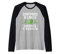 Chronic Illness Infinite Strength - Gastroparesis Awareness Raglan Baseball Tee