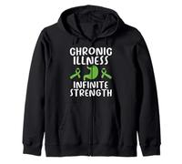 Chronic Illness Infinite Strength - Gastroparesis Awareness Zip Hoodie