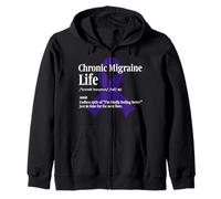 Chronic Migraine Warrior Life Zip Hoodie