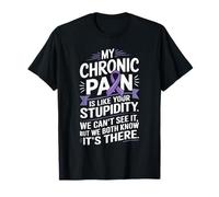 Chronic Pain Awareness Purple Ribbon Warrior Chronic Illness T-Shirt