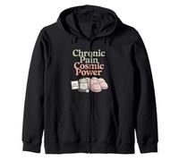 Chronic Pain Cosmic Power Funny Spoonie Warrior Zip Hoodie