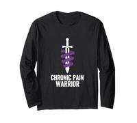 Chronic Pain Warrior Inspirational Motivational Support Long Sleeve T-Shirt