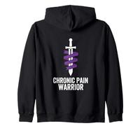 Chronic Pain Warrior Inspirational Motivational Support Zip Hoodie
