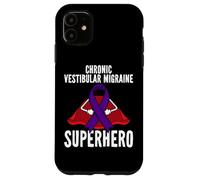 Chronic Vestibular Migraine Superhero Warrior Purple Ribbon Case for iPhone 11