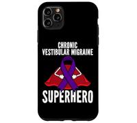 Chronic Vestibular Migraine Superhero Warrior Purple Ribbon Case for iPhone 11 Pro Max