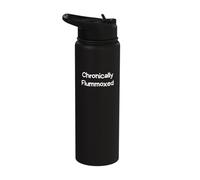 Chronically Flummoxed - Funny Confused Humor Design Stainless Steel Insulated Water Bottle
