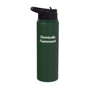 Chronically Flummoxed - Funny Confused Humor Design Stainless Steel Insulated Water Bottle