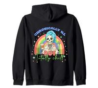 Chronically ill Skeleton Fibro Fibromyalgia Awareness Zip Hoodie