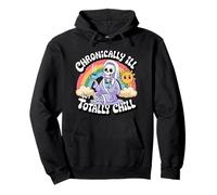 Chronically Ill Skeleton Invisible Illness Chronic Pain MS Pullover Hoodie