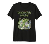 Chronically Offline Screen Free Anti AI Unplugged Living Premium T-Shirt