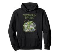 Chronically Offline Screen Free Anti AI Unplugged Living Pullover Hoodie