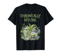 Chronically Offline Screen Free Anti AI Unplugged Living T-Shirt