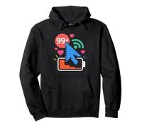 Chronically Online Glowing Screen Late Night Graphic Glow Pullover Hoodie