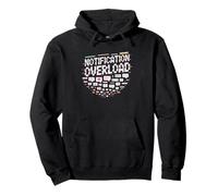 Chronically Online Notification Bell Overload Graphic Bells Pullover Hoodie