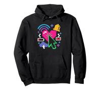 Chronically Online Retro Internet Vibe 90s Web Graphic Old Pullover Hoodie