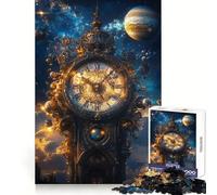 Chrono Cosmos Celestial Clockwork - Jigsaw Puzzle 1000 Piece for Adults Stress Less Indoor Fun Home Enjoyable Night Play (38x52cm)