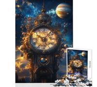 Chrono Cosmos Celestial Clockwork Jigsaw Puzzle 1000 Piece for Teenagers Art Work Gifts Improve Memory Anti-Stress Toys Suitable for Ages 14 And Up size 50x75cm