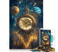 Chrono Cosmos Celestial Clockwork Jigsaw Puzzles 1000 Piece for Adults Stress Relief Smooth Cut Fun Play (50x75cm)