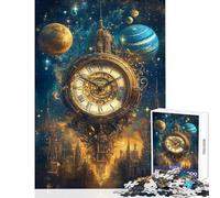 Chrono Cosmos Celestial Clockwork Jigsaws for Adults1000 Pieces Great Gifts Home Decoration Home Decoration Toys Suitable for Ages 14 And Up size 38x26cm