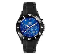 Ice-Watch Big Quartz Watch with Blue Dial Chronograph Display and Black Silicone Strap IB.CH.BBE.B.S