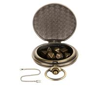 Chrono Roll Trinket Steampunk Cube Bundle, Retro Lucky Stones, Pocket Chain Relic | Mechanical Age Pattern Movement Device, Fantasy & Curious Adventure, Game Scenario, C