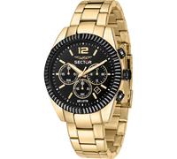Chronograph Black Dial Gold Bracelet Watch - male - Sector No Limits - Watches - Yellow - ONE SIZE - Accessories ONE SIZE