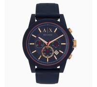 Chronograph Blue Silicone Mens Watch