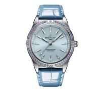 Chronomat Automatic 36 South Sea Ice Blue Leather Strap Ladies Watch
