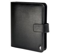 Chronoplan 50103 Refillable Diary/Organiser/Diary Folder Made of Faux Leather (A5 Format (220 x 240 mm) with Flap Ring Binder Without Calendar Black