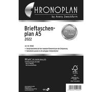 Chronoplan 50262 Calendar Insert 2022, Wallet Plan in A5 Format (156 x 210 mm), Replacement Calendar, Universal Hole for Hanging in A5 Ring Mechanism (15 Months, 1 Month on 2 Pages), White