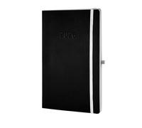 Chronoplan 50926 Book Calendar 2026 (Diary A5 (135 x 210 mm) with Soft Cover, Weekly Planner, 1 Week on 2 Pages, with Flexible Pen Loop, Index Tape, Rubber Closure, Black