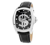 Chronotech Men's Quartz Analog Watch with Leather Strap CT7896M-103, Multicoloured, 40MM, Strap