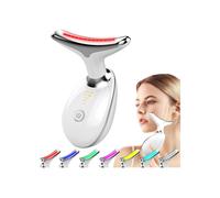 Chronus Red Light Therapy for Face Electric Massager, Rejuvenation for Face & Neck Beauty Firming Wrinkle Removal Device, 7 Color Modes(White)