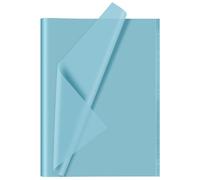 CHRORINE 60 Sheets Baby Blue Tissue Paper Art Gift Wrapping Tissue Paper Bulk for DIY Crafts Decor Birthday Holiday Party （ 20 x 14.5 inches）