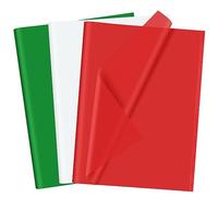 CHRORINE 60 Sheets Christmas Tissue Paper Multicolor Art Gift Wrapping Tissue Paper Bulk for DIY Crafts Decor Christmas Holiday Party （ Red/Green/White）