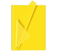 CHRORINE 60 Sheets Yellow Tissue Paper Thanksgiving Tissue Paper Art Gift Wrapping Tissue Paper Bulk for DIY Crafts Decor Birthday Holiday Thanksgiving Party ( 20 x 14.5 inches) (CR-056)
