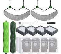 Chrostion (17 Pack) Accessories Kit for iRobot Roomba Combo 10 max,Combo j9+,Combo j7+/Plus Vacuum (Only Combo series),1Main Brush+2Mop Pads+4Filters &Side Brushes &Dust Bags