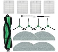 Chrostion Accessories for iRobot Roomba Combo Essential Robot Y0110,Y0112,Y0140,Q0120 Vacuum Cleaner,1 Roller Brush+4 Hepa Filters+4 Side Brushes+4 Mop Pads