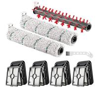 Chrostion Replacement Parts for Bissell CrossWave Cordless Max 2554 2590 2593 2596 Series Vacuum,2 Pack Multi-Surface 2787 Brush Rolls+1 Pack 2786 Area Rug Brush Roll +4 Pack 1866 Vacuum Filters