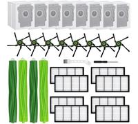 Chrostion Replacement Parts Kit Compatible with Roomba s9(9150),s9+(9550),s Series Vacuum Cleaner.Pack of 2Set of Multi-Surface Rubber Brushes,8Side Brushes,8 Filters,8 Dust Bags,2 Tools