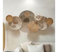 CHROX 3D Metal Wall Art, Large Metal Flock Wall Hanging Sculptures, Home Decorations Gift for Bathroom Bedroom Living Room Kitchen Terrace,125X59cm