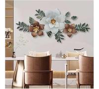 CHROX 3D Wall Sculpture Metal, Wall Hanger Large Vintage Flower Metal Wall Decoration for Living Room Bedroom Dining Room Home Decor,140 * 70CM