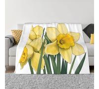 Chrycm Ultra-Soft Micro Fleece Blanket – Cozy and Luxurious Daffodil Flower Throw for All-Season Comfort,Sofa Bed